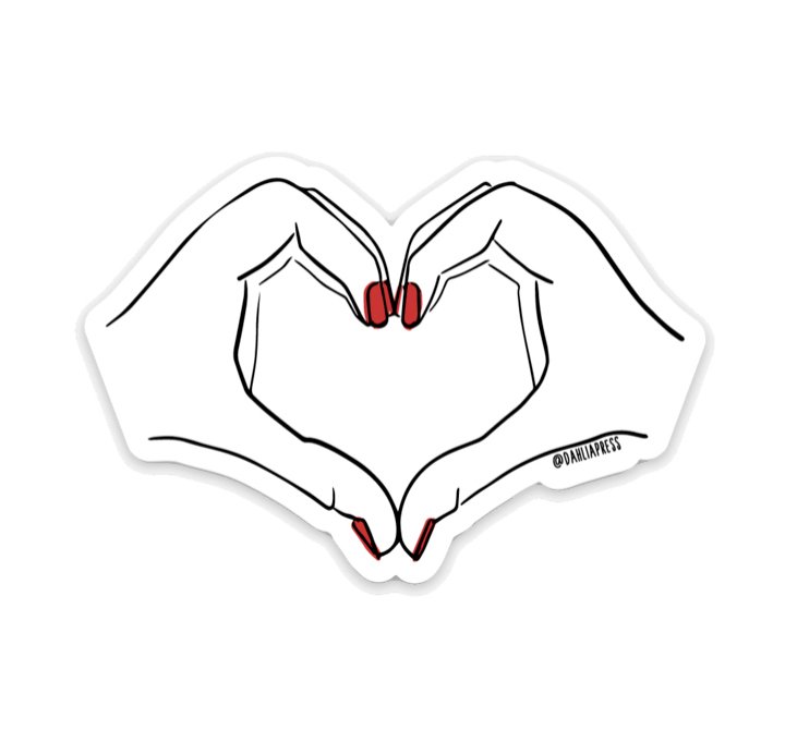 Heart Hands - Sticker — Dahlia Press